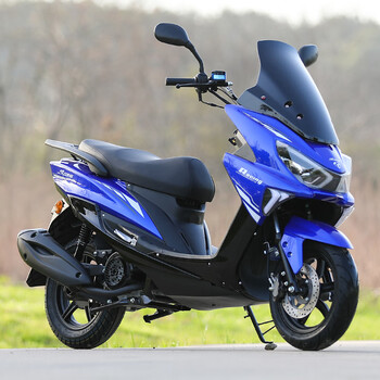 新国标全新150外卖国四路虎电喷大踏板摩托车燃油跑车整车可上牌 剑齿