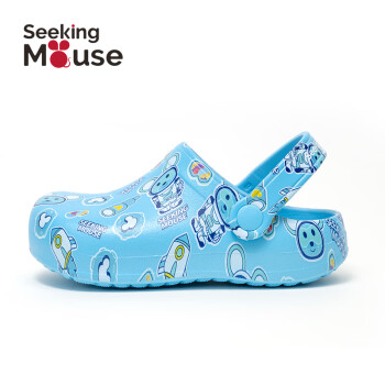 SEEKING MOUSE儿童生物碳基环保凉鞋包头沙滩拖鞋夏季透气舒适防滑SMEV22003 蓝色小鼠 200（30码适合脚长192-198mm）