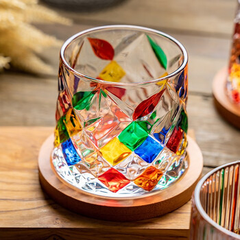 童华度 创意高颜值旋转杯 威士忌杯子转转酒杯 家用解压玻璃杯酒具