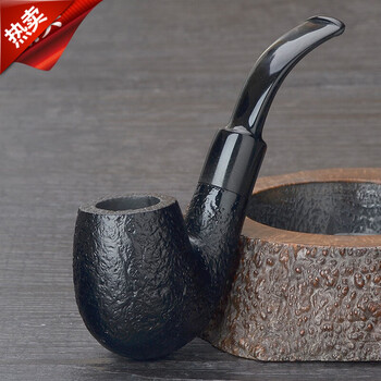 【新品】2022款烟斗烟具日本进口tsuge拓植石楠木烟斗estar-9喷砂斗弯