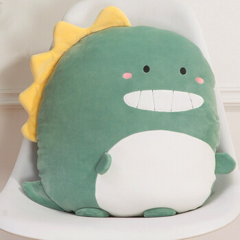 达迩 可爱恐龙卡通抱枕靠垫坐垫学生办公室宿舍汽车靠垫抱枕 恐龙35*