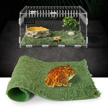 乐卡利 爬宠莫斯地毯雨林蜥蜴蛇水陆龟角蛙守宫造景垫材保湿地垫爬虫