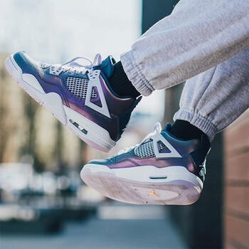 4 aj4 gs 女子中帮透气防滑轻便篮球鞋408452-700 bq9043-400/电光紫