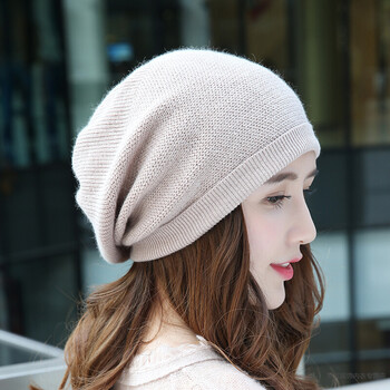 秋冬上新帽子女秋冬季羊绒保暖欧美2018新款包耳堆堆针织帽休闲百搭