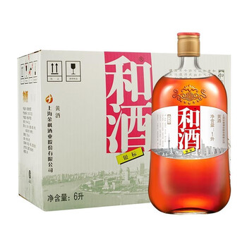 和酒 黄酒  上海金枫酒业出品 银标1l*6瓶 整箱装