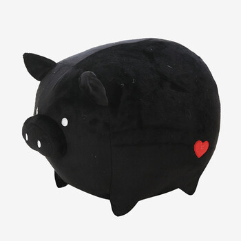 网红小猪抱枕靠垫超可爱萌公仔黑白情侣生肖猪毛绒玩具送女友礼物带娃