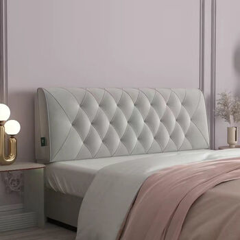 良至床头靠软包靠背垫卧室欧式皮革床头软包垫床头板靠垫可拆洗清水灰