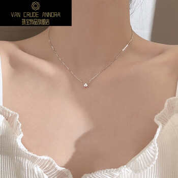 van crude annora925单钻项链设计感小众女锁骨链轻奢精致2021新款