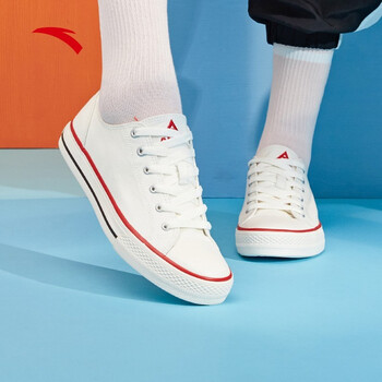 安踏帆布鞋男女鞋年夏季新品板鞋潮流情侣帆布鞋运动休闲鞋户外旅游