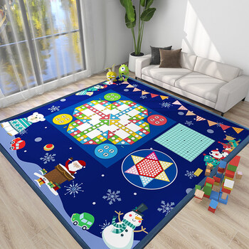 轩弘加厚大号飞行棋地毯幼儿园卡通亲子游戏垫儿童爬行地垫爬爬垫圣诞