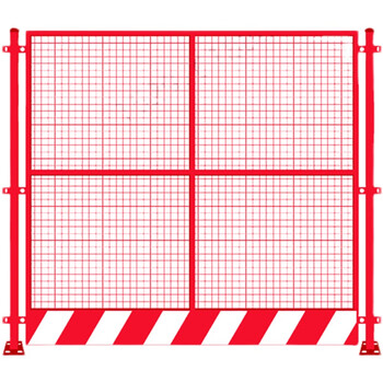 建筑工地塔吊基础围栏基坑临边安全防护栏定型化施工围栏红色门 高1.