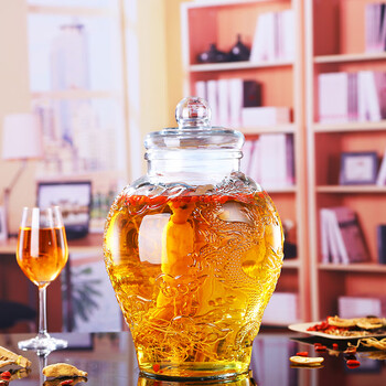 瓶20斤50斤大号泡酒坛子玻璃带龙头家用酒桶酒缸10斤裸瓶无龙头无底座