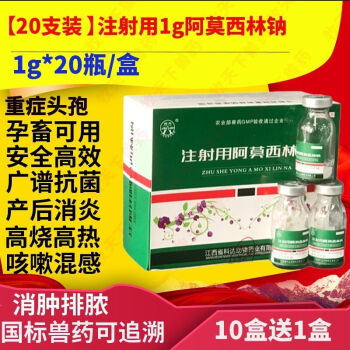 迅销兽药兽用注射用阿莫西林钠注射液猪牛羊猫狗兔子抗肺炎产后消炎药