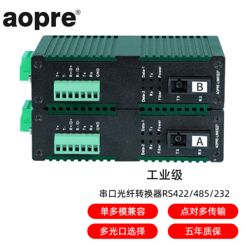 AOPRE-LINK5227(欧柏互联)工业级商用级RS232/422/485串口光纤转换器/收发器 工业级RS-232/422/485串口光纤转换器 SC接口