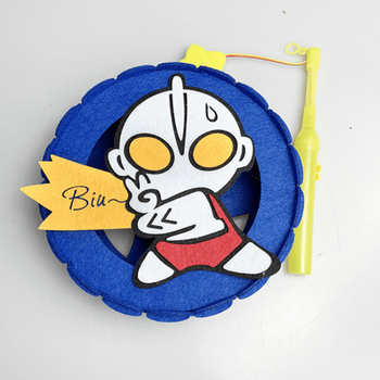 节儿童宝宝卡通玩具音乐手工制作小灯笼挂饰吊灯手提发光花灯 奥特曼