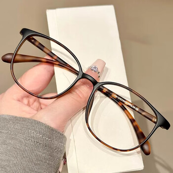 超轻小圆框近视眼镜女可配度数高级感眼镜框镜架素颜眼镜框 琥珀色