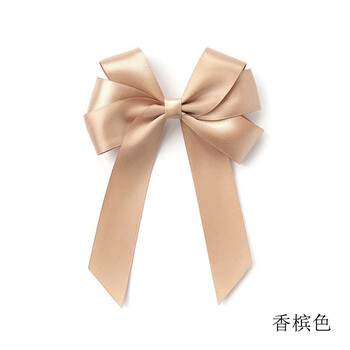 8-11cm成品缎带蝴蝶结-定制丝带装饰配件商务礼品礼物盒包装绑带 香槟