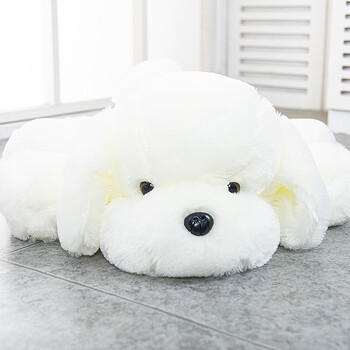 迪士尼disney白色小狗公仔趴趴可爱毛绒狗狗玩具小白抱枕玩偶娃娃女孩