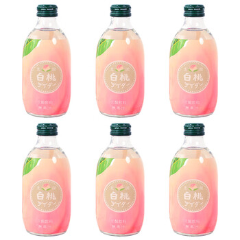 进口友桝白桃味碳酸饮料升桃子水网红波子汽水整箱批 白桃味汽水6瓶