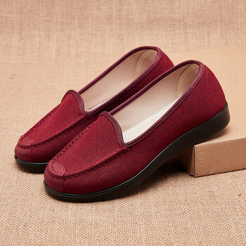 凯奇力健老北京布鞋女鞋软底平底妈妈鞋轻便中老年人奶奶休闲透气红色