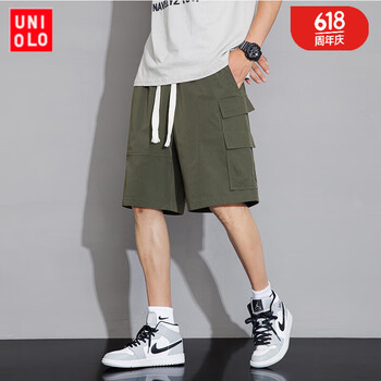 京东自营短裤男款夏季新款薄款潮牌宽松休闲直 军绿色 2xl【图片 价格