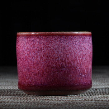 钧瓷茶杯 冲茶杯钧瓷茶杯鸡蛋杯直筒杯竹节杯陶瓷功夫茶具单杯主人杯