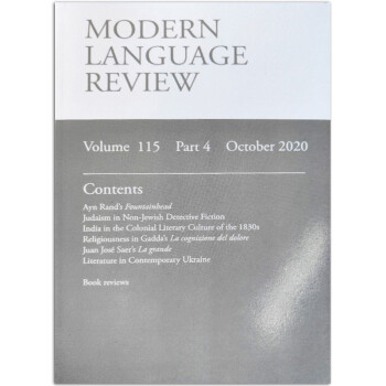 【单期可选】Modern Language Review V.115.4 英国现代语言评论 2020 2020年10月刊