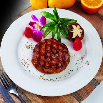 碟子纯白圆盘西餐餐具西式早餐盘点心蛋糕盘 25cm(10英寸)适合装牛排