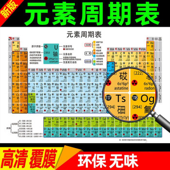 週期表校園文化初中海報掛圖skids新版元素錶帶注音相片紙pp膠20寸35x