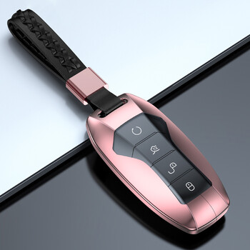 博紫适用于金属比亚迪秦plus钥匙包新秦dmiev元pro海豚e2e3a款玫瑰金