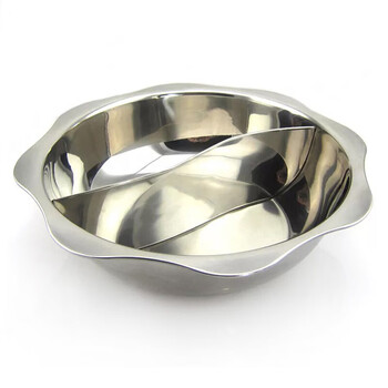 不锈钢鸳鸯火锅锅商用重庆二味火锅盆电磁炉电火涮涮锅八角火锅盘 28