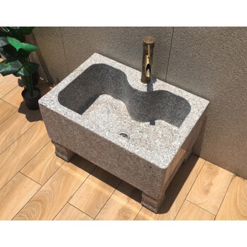 可移动拖把池 石头拖把池户外庭院室外大理石拖把池阳台家用原石材可