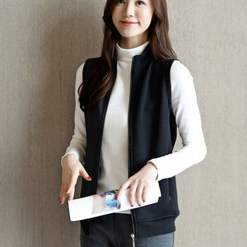 欧化裁诺马甲女宽松韩版春秋纯棉背心坎肩外穿马夹大码百搭短薄款外套
