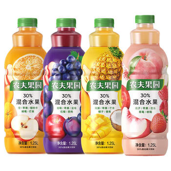农夫山泉农夫果园450ml混合果蔬桃子西梅汁1.