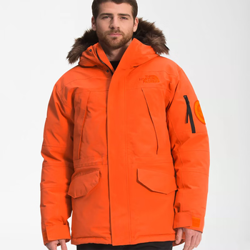 北面远征mcmurdo男士派克大衣700蓬鹅绒防风保暖羽绒服redorange橙色s