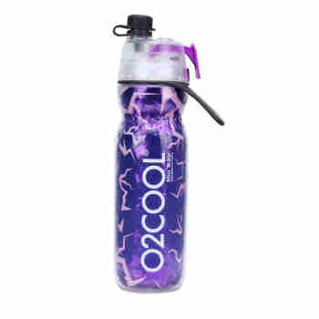 O2COOL美国成人大容量590毫升喷雾运动水杯夏季户外保冷健身便携随手杯 彩色裂纹-裂纹紫
