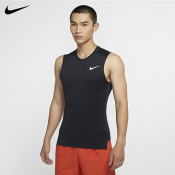nike耐克紧身衣无袖背心pro健身衣上衣男子训练紧身上衣夏季速干t恤