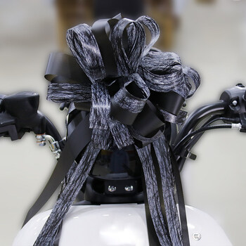 把手拉花汽车结婚迎亲车队装饰商场柜台店庆三层黑色玛奇朵拉花10条装