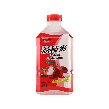 饮料沃森1l荔枝爽果味夏季夏季便宜大瓶饮料荔枝爽2斤瓶5瓶装