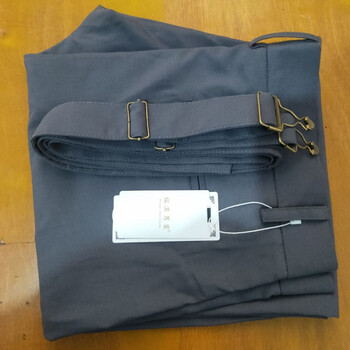 背带裤男宽松夏季新款春秋冬中老年人字呢男士休闲西裤加肥加大码背带