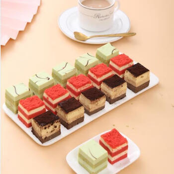 本宫饿了慕斯蛋糕小方块蛋糕早餐下午茶西式甜品冷冻迷你小蛋糕 红 提