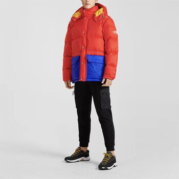 美现the north face北面专柜款仓石一树联名600蓬男女同款羽绒服 橘色