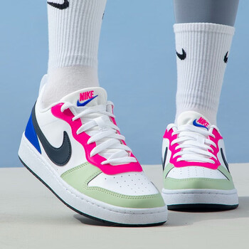 耐克（NIKE）女鞋2024夏款COURT BOROUGH LOW舒适透气运动休闲大童板鞋DV5456 DV5456-108 现货售罄 38.5