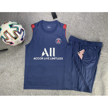 巴黎圣日耳曼10号内马尔短袖足球服袖对抗训练服背心宝蓝色背心上衣