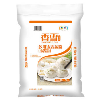 香雪高筋特精粉小麦粉5kg馒头饺子面条包子面粉中粮出品香雪多用途麦