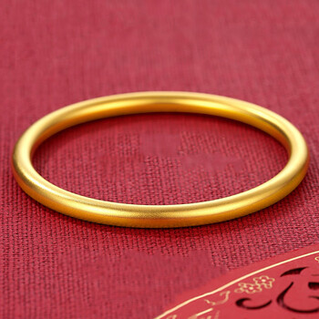 周生生古法传承越南沙金手镯女士不掉色色仿真镯子实心手环结婚 传承