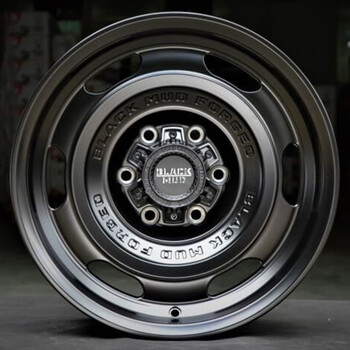 17寸黑泥复古轮毂坦克300 500越野改装钢圈牧马人长城炮fj陆巡霸道