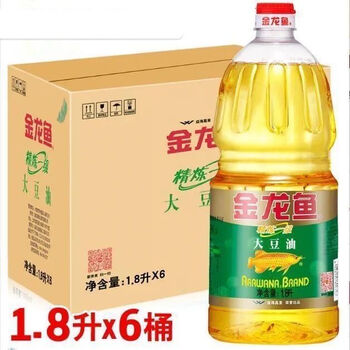 金龙鱼优选精炼一级大豆油18l6整箱食用油植物油6瓶装大豆油超划算