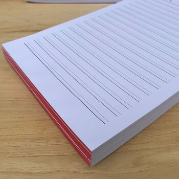 校呵呵 a4 信纸草稿纸文稿纸纸作业纸横线横格本汇报纸单双线本 a4 15