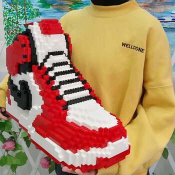 徐璐同款aj1科比纪念积木模型同款超大号aj鞋diy送男友同学生日七超